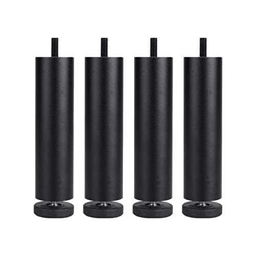Dnyta 4 Pcs 7.8in/ 19.7cm Frosted Surface Support Leg, Aluminum Alloy Adjustable Height Furniture Legs, Replacement Support Column for Cabinet, Refrigerator, Washing Machine, Small Sofa (Black) by Dnyta - Used condition - US$12.82