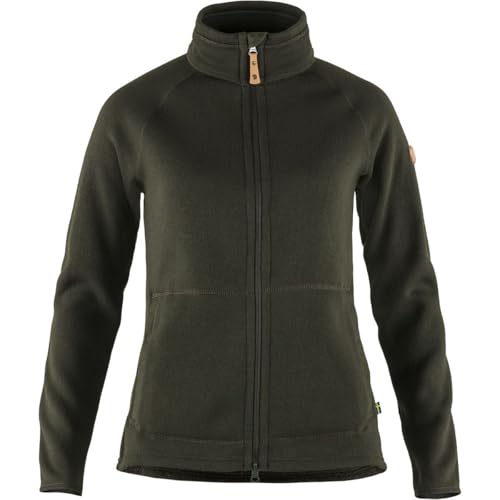 Fjällräven Damen Övik Fleece Zip Sweater Sweatshirt, Deep Forest, S EU