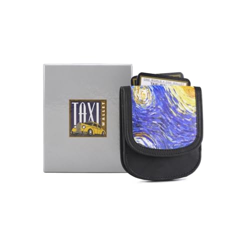Taxi Wallet® TW04-STARRY NIGHT- Soft Leather (Van Gogh) - Compact, Front Pocket Folding Wallet - For Cards, Coins, Bills, ID (Men & Women)2