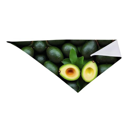 Hundehalstuch, Dreieckstuch, Haustierlätzchen für den täglichen Gebrauch und als Geburtstagsgeschenk für Katzen und Hunde – Frische Avocados