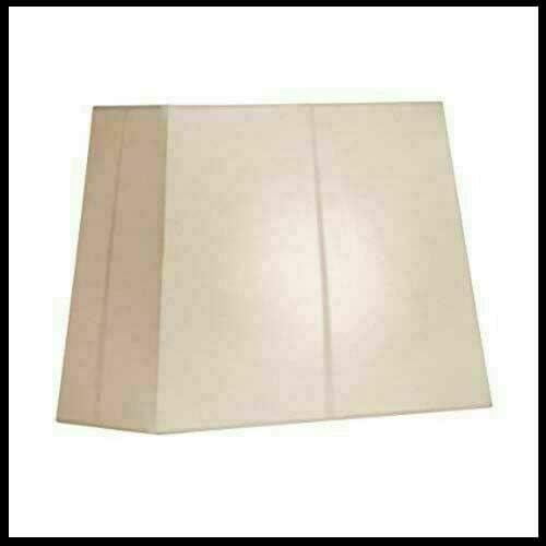 Silky Rectangular Pyramid Table Lamp Shade & Floor Lamp Shade (Cream, 13" Rectangular Shade)