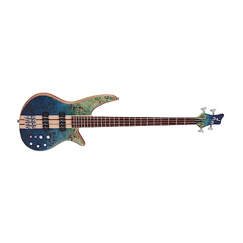 Jackson Pro Series Spectra Bass Sbp Iv, Caribbean Blue, Caramelized Jatoba Fingerboard #TOP3