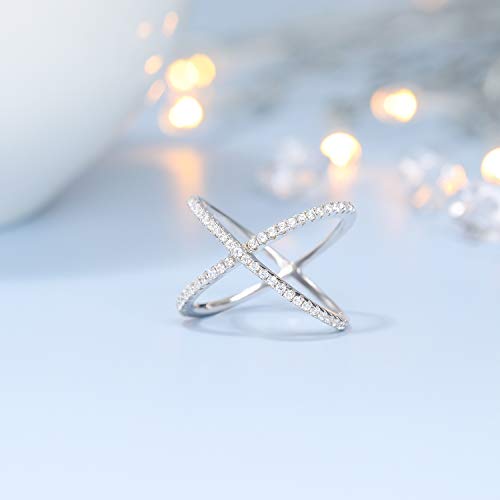 925 Sterling Silver 1 Carat Solitaire Round CZ Engagement Wedding Band Classic Six Prong Ring Size 3-132