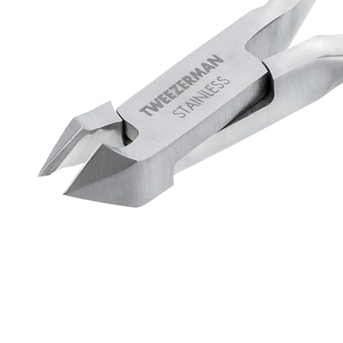 TWEEZERMAN Nagelhautzange (Saubere Entfernung von Nagelhaut an Finger und Zehen, Reisegröße, rostfreier Edelstahl), Silber