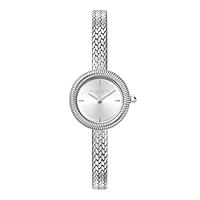 Olivia Burton Women's Finery Stainless Steel Quartz Basic Mini Watch, 24000278, Silver White, 20 mm
