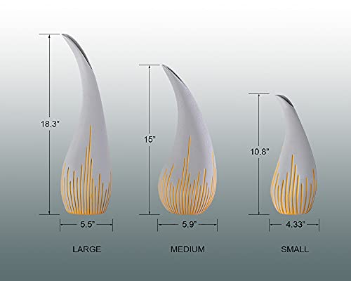 Modirnation 'Teardrop' Modern Ceramic Vase, Contemporary Minimalistic Design, Unique Elegant Flower Vase, Decor For Living Room Bedroom, Kitchen, Home And Office (Medium) #TOP7