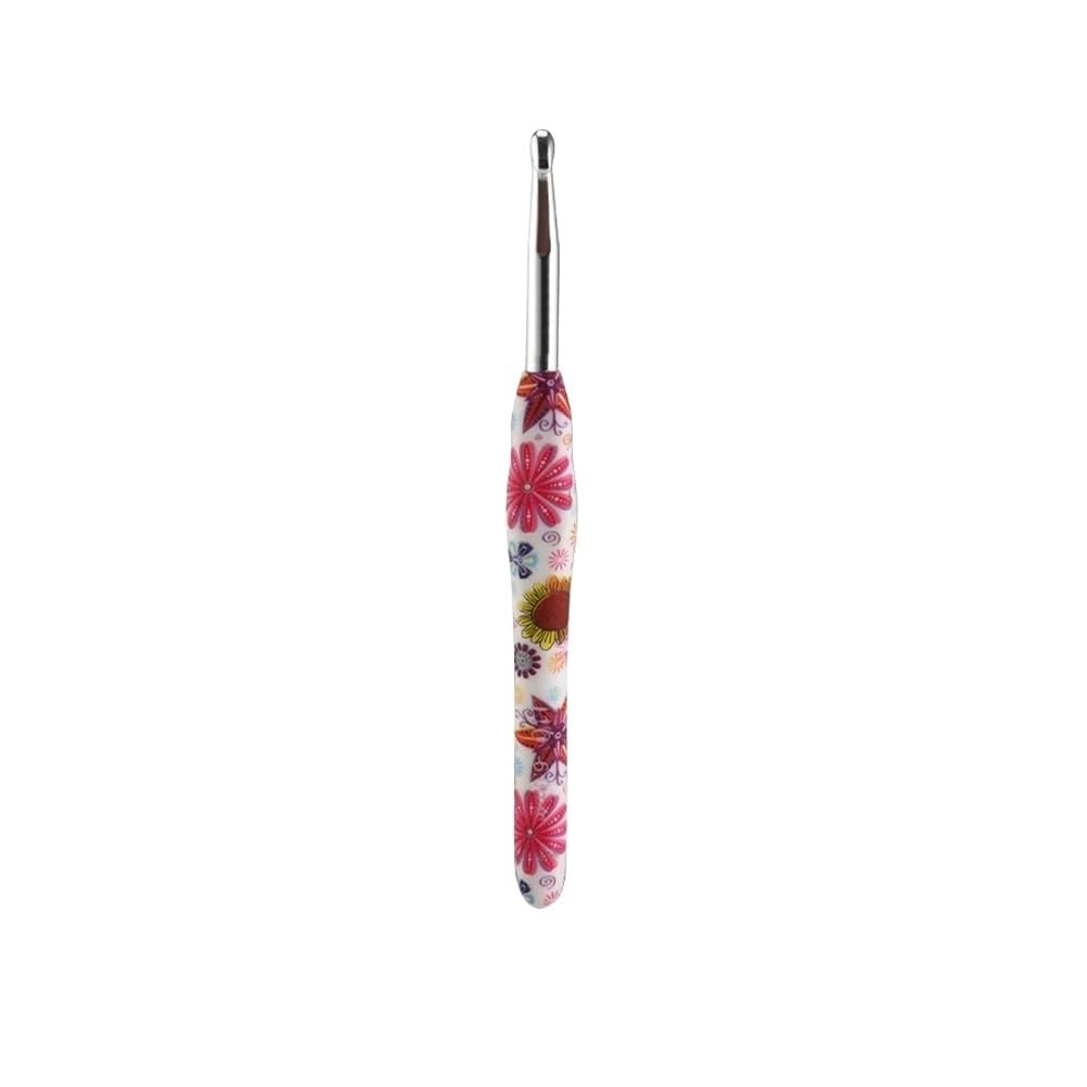 Rubber Grip Extra Long Crochet Needles Aluminum Ergonomic Crochet Hooks(6.0mm)