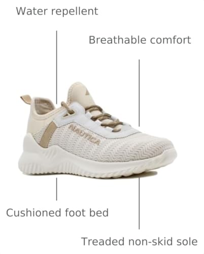 Image of Nautica Women's Casual Fashion Sneakers - Comfortable Walking Shoes with Knit Upper and Cushioned Support