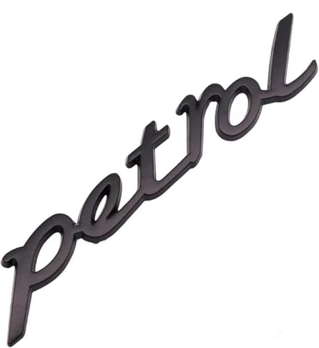 Image of AutoBizarre 3D Raised Petrol Metal Monogram Emblem Badge Sticker for All Cars & Bikes (Black)