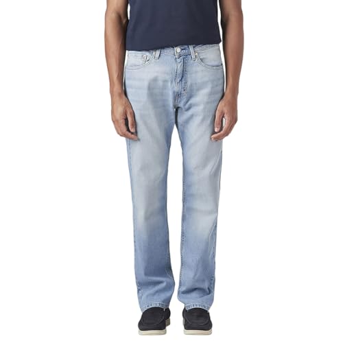 Image of Levi's Men's 505 Light Indigo Straight Fit Mid-Rise Jeans