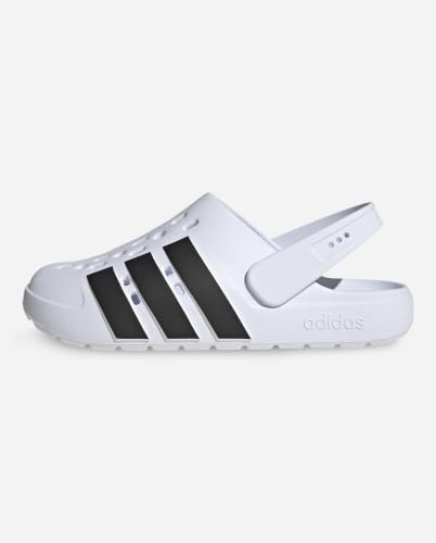 adidas Mixte Adilette 2.0 Clog Sandal, Cloud White/Core Black/Cloud White, 42 EU