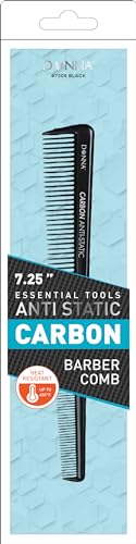 Peine de carbono para barbería 7.25" antiestático negro miniatura 1