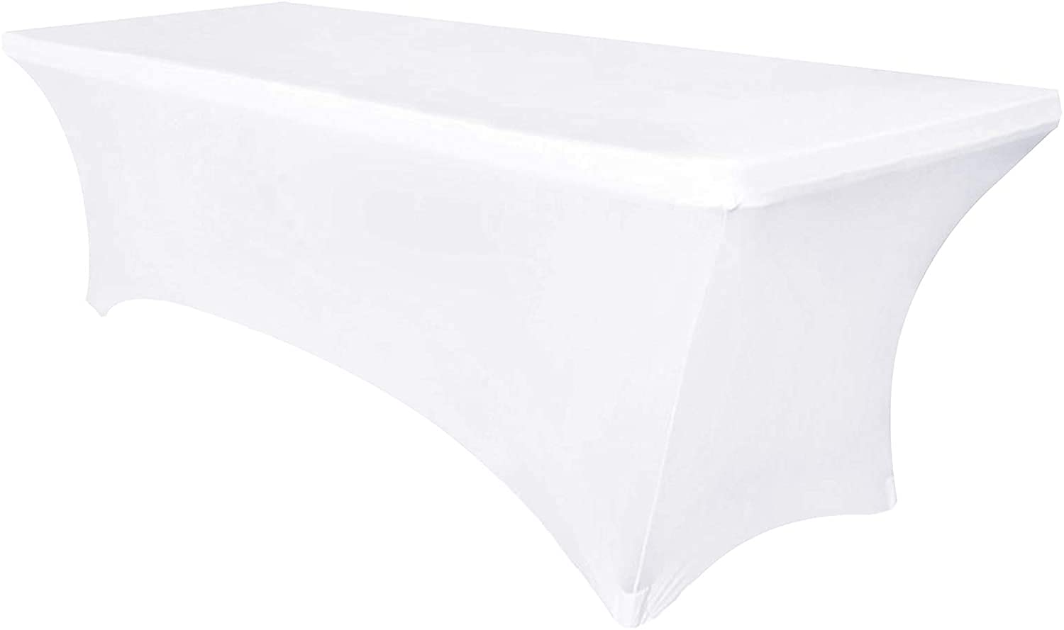 Obstal 5ft Stretch Spandex Table Cover for Standard Folding Tables - Universal Rectangular Fitted Tablecloth Protector for Wedding, Banquet and Party