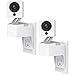 Wyze Cam Outlet Wall Mount, Upgraded 360 Degree Swivel AC Outlet Wall Plug Mount Stand Holder Bracket Without Messy Wires or Wall Damage (2 Pack)