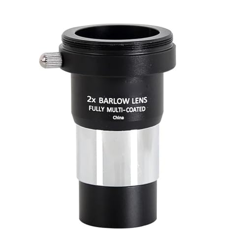 Lente Barlow 2X metálica de 1,25 pulgadas con rosca M42 que duplica el alcance