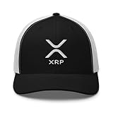 Script Hats XRP Ripple Embroidered Mesh Trucker Hat Black/White