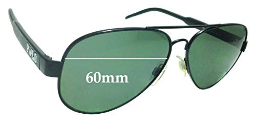 Sunglass Fix Replacement Sunglass Lenses Compatible for Polo Polo PH 3056 60mm (Non-Polarized SFx Edge Extrm Slv Mirror DrkBlck Pair)