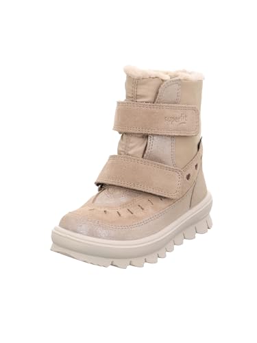Girl's Modern Snow Boot, Beige 4000, 0 UK Wide