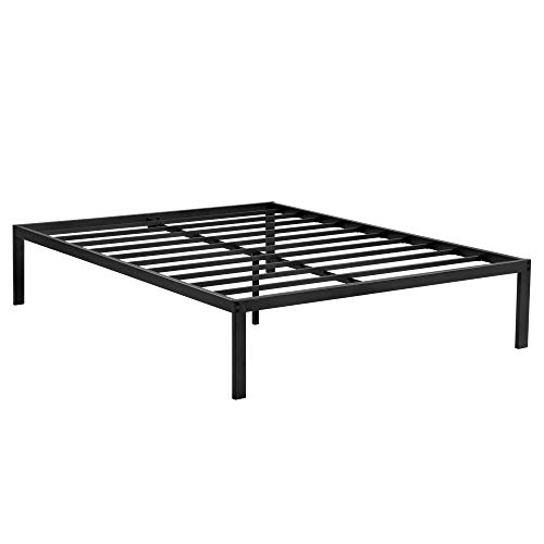 Sleeplace 16 Inch High Profile Tall Steel Slat Bed Frame / Non-Slip Support/ Ss-3000, King, Black (16Bx09) #TOP3