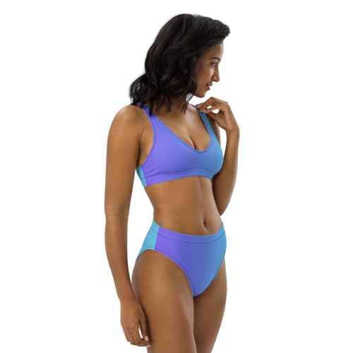 Bikini taille haute de luxe en tissu italien extensible et finitions main - 2