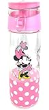 Minnie Water Bottle Disney Run Around Minnie Mouse Water Bottle - Pink Polka Dot - 18 Ounce