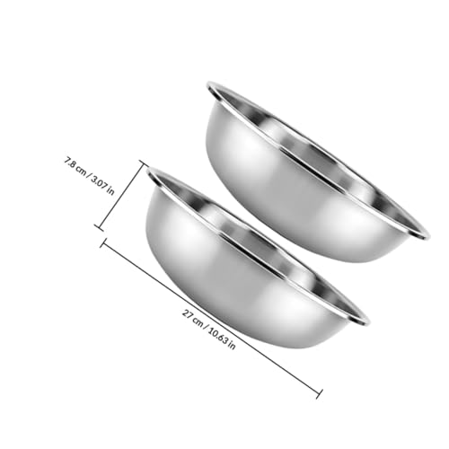 2 tazones grandes de acero inoxidable para cocina 27cm miniatura 2