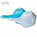 HealthAndYoga™ QwikFlo Light-Weight Neti Pot Sinus Rinse Kit- Compact Neti Pot for Kids and Adults - Travel Friendly Nose Wash Netty Pot - Blue & White (Pack of 2)