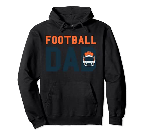Football Dad Fathers Day American Football Sport Tournamet Pullover Hoodie, Black