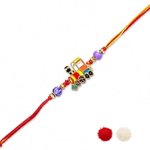 Image of I Jewels Fancy Cartoon Kids Rakhi With Roli Chawal & Rakshabandhan Card for Bro /Brother /Bhai