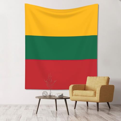 Tapisserie murale drapeau Lituanie ultra douce et tissu léger SHuWeiD pour décoration