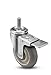 Shepherd Institutional Series 5" Diameter Precision Bearing Donut MonoTech Wheel Total Lock Caster, 1/2" Diameter x 1-1/2" Length UNC13 Threaded Stem, 300 lbs Capacity
