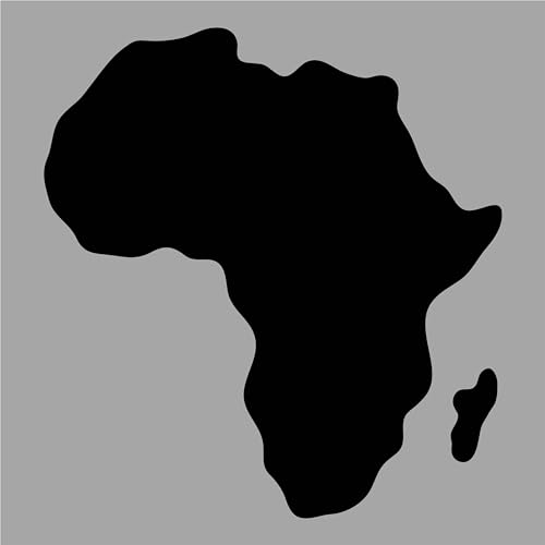 Image of Kayra Decor Africa Map Wall Stencil for Painting, Art and Craft - Size 12 inch x 12 Inch.