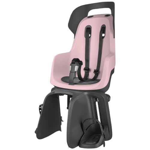 Siège vélo arrière enfant 9 mois à 6 ans Bobike GO Maxi rose montage porte-bagages sans outils