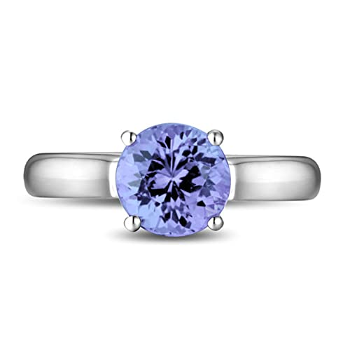 Alliance femme argent sterling Daesar avec solitaire zirconium violet éclatant