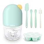 Baby Food Maker, Mini Processor kits for Baby Fruit, Vegatable, Meat, Food Chopper Small Puree Blender with Food Freezer Tray,Silicone Spoons, Spatula