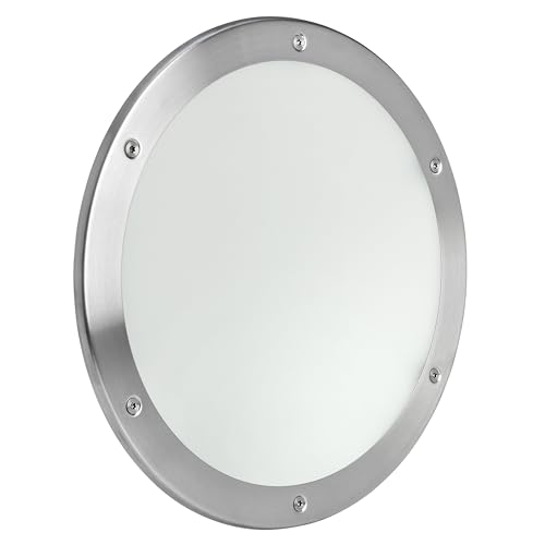 MLS Hublot B5000, Fenêtre de Porte en Acier Inoxydable, Verre de Sécurité Feuilleté, Montage Direct Sur Panneau de Porte, Sans Découpe, Vis Visibles d'un Côté, 1...