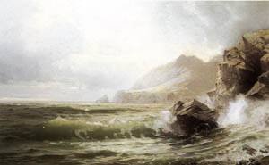 Peinture à l'huile paysagère irlandaise de 1893 pour votre salon marin 12x16