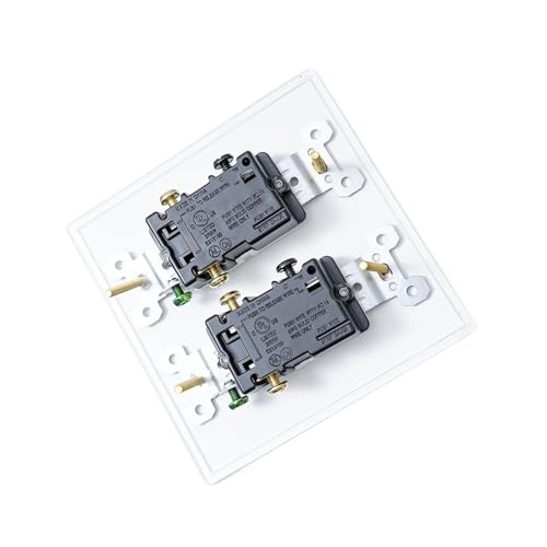 Interrupteur toggle moleté triple en laiton blanc pour hôtel et maison