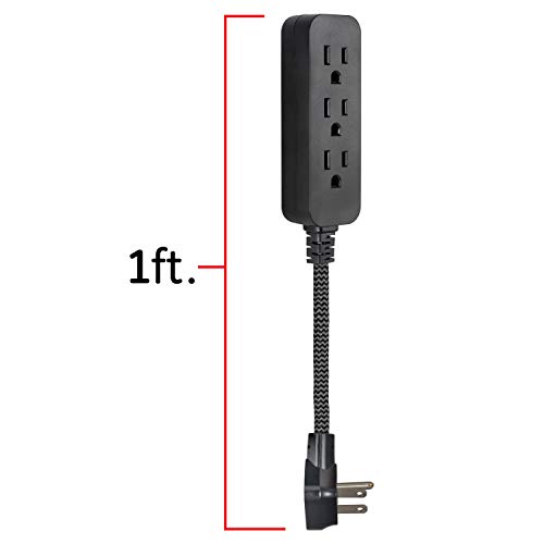 GE UltraPro Protector contra Sobretensiones con 6 Tomas, Cable de Extensión Trenzado de 2 pies, Negro miniatura 7