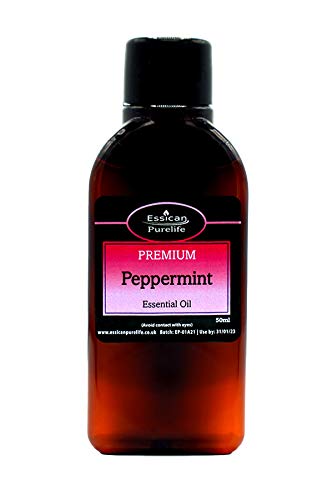 Pure Peppermint Oil Diffuser, 50ml Peppermint Essential Oils for Skin & Cleaning, Natural Essential Oil for Candle Making, Rat, Insects & Spider Repellent Scented Oils for Home