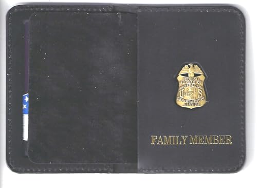 FBI Family Member Mini Badge/ID Card Wallet (antique mini pin included)