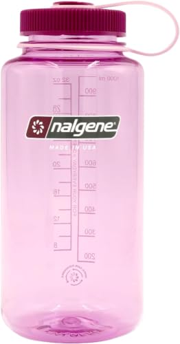 Image of Nalgene 32 oz Wide Mouth Water Bottle | BPA-Free, Durable & Leak Proof, Lightweight Bottle for Hiking & Gym, Work & Travel, Cosmo (Pack of 6)