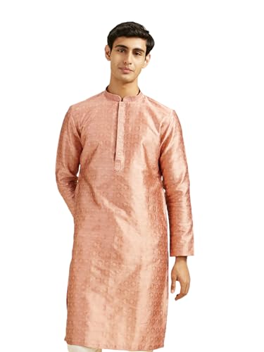 Image of DIWAS BY MANYAVAR Men's Art Silk Self Design Kurta (1pc)