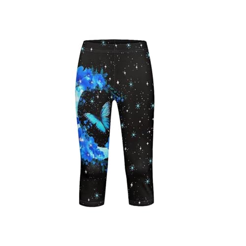 Capri Leggings for Kids Teen,Kids Spring Summer Cropped Pants High Waisted Yoga Tights for Casual Workout
