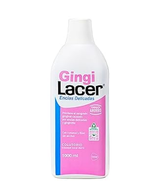 Lacer GINGI - Colutorio 1000 ml  Enjuague Bucal  Uso Diario  Boca Sana y Protegida  Previene la Caries y la Placa Dental  Limpia en Profundidad  Idónea para Pacientes Diabéticos