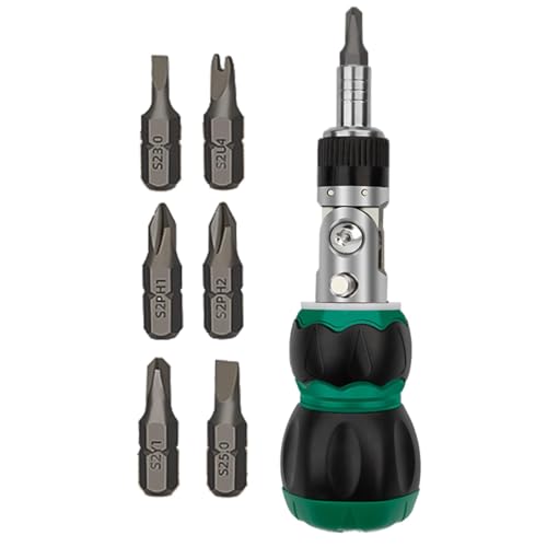 Juego de puntas de carraca – Destornillador de trinquete de precisión | Destornillador, 180 grados giratorio multiherramienta destornillador para el professio