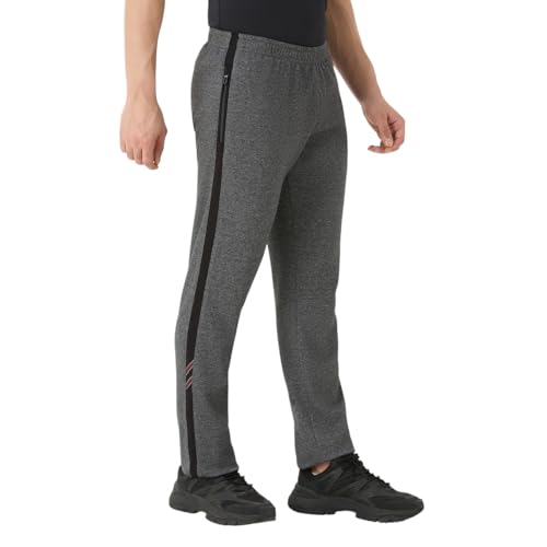 Image of berge' Men Cotton Polyester Comfy Regular Fit Sports Quality Track Pants with Secure Zipper Pocket, Casual Wear Lower Tracks Pant