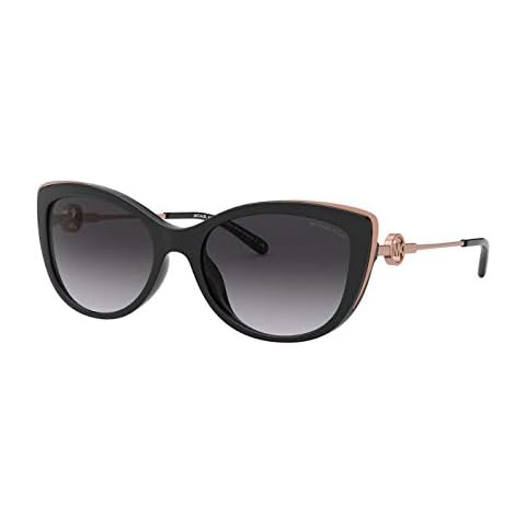 Michael Kors Women's 0MK2127U Sunglasses, Black/Grey Shaded, 55 Cover