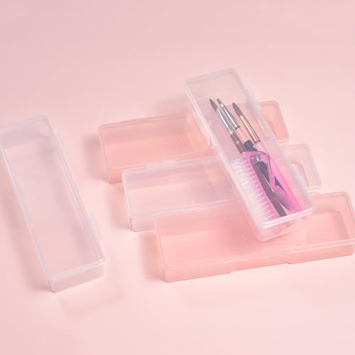 Set 4 cajas transparentes para herramientas de uñas miniatura 5