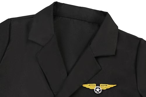 Davsolly Kids Pilot Uniform Boys Airline Captain Costume For Halloween Cosplay Birthday Party Gifts thumb #3